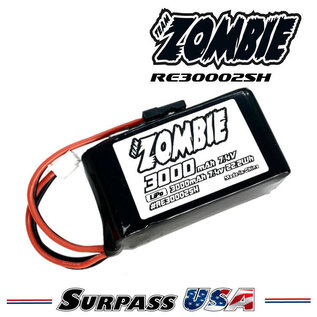 Team Zombie RE30002SH Team Zombie 3000mah 7.4V LiPo Receiver Hump Pack fits Tekno & Kyosho