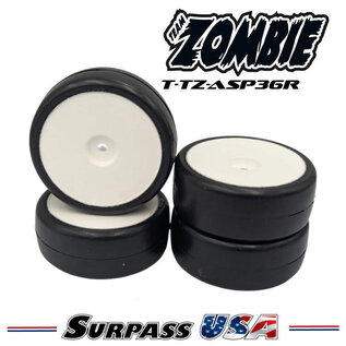 Team Zombie T-TZ-ASP36R Team Zombie Pre-Glued 36R Asphalt SPEC Touring Car Wheels (4)