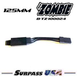 Team Zombie B-TZ-100024 Team Zombie 125mm Ultra -Flex Interlock Extension JR Male to Futaba Female Cord Option