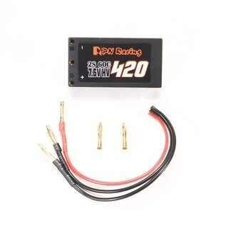 PN Racing 733420  PN Racing V5 LiPo 2S 7.6V HV 420mah 60C Hardcase Battery (Charging Cable Included)