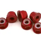 1UP Racing 1UP870503  7075 Aluminum Flanged Locknuts, M3, Red, (6)