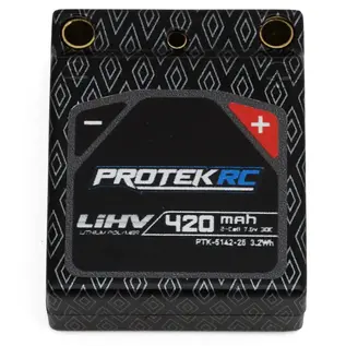 Protek RC PTK-5142-25  ProTek RC 2S 30C HV Hardcase LiPo Battery for Losi® Micro-B (7.6V/420mAh) w/Charge Lead & 3.5mm Bullets