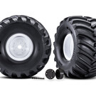 Traxxas TRA7689   White X-Monster Wheels w/ Terra Groove Tires (2) for X-MAXX