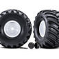 Traxxas TRA7689   White X-Monster Wheels w/ Terra Groove Tires (2) for X-MAXX