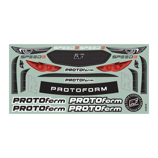 Protoform PRM158925  1/10 Speed3 Clear Body: 190mm FWD TC