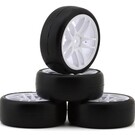 SWEEP SWP3036221P 10th TC D36 D-SPEC TC Tire 4pcs set  On White Work Spoke Wheels (4)
