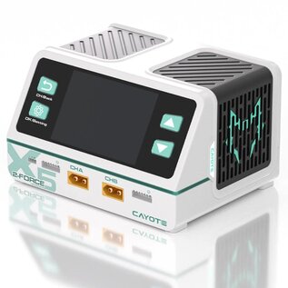 Cayote CYEG1022  2-Force X5 Racing Dual Battery Charger w/XT90 Charge Lead (6S/40A) (AC 500W/DC 1400W)