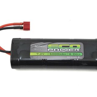 Eco Power ECP-5016   6-Cell NiMH Stick Pack Battery w/T-Style Connector (7.2V/5000mAh)
