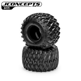 J Concepts JCO4179-01  Big Cheese – Monster Truck tire – blue compound (Fits – #3377 2.6 x 3.6″ MT wheel)