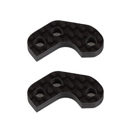 Team Associated ASC92469  RC10B7 FT Caster Block Link Mount Set, -2mm, carbon fiber