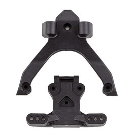 Team Associated ASC92404  RC10B7 FT Top Plate and Ballstud Mount, carbon