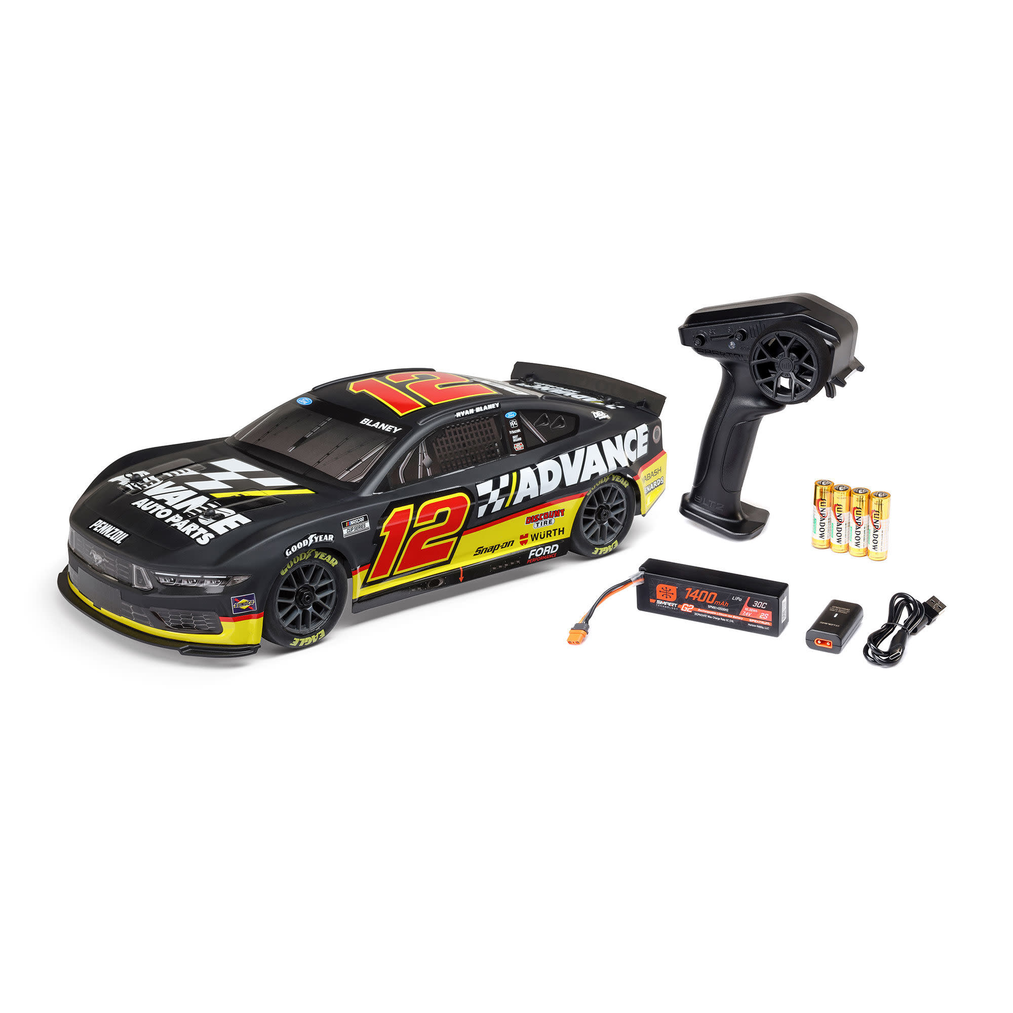 LOS1122520 1/12 NASCAR RC Racecar Christopher Bell No. 20 DeWalt
