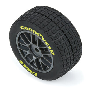 Proline Racing PRO1030310  1/12 Goodyear Eagle Dirt Tire F/R MTD Gray Wheels (4): Losi NASCAR