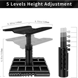 Surpass Hobby USA DTCS01002B Surpass USA 1/10, 1/8 Aluminum Adjustable Rotating Car Stand (Blue)