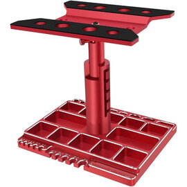 Surpass Hobby USA DTCS01002C Surpass USA 1/10, 1/8 Aluminum Adjustable Rotating Car Stand (Red)