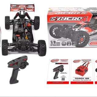 Team Corally COR00287-R Syncro-4 1/8 4S Brushless Off Road Buggy, RTR, RED