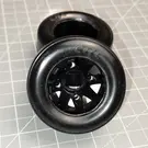 CRC CLN23121 CRC RT-1 Rear Only Rubber Tires Mounted on CRC GTR Wheels (2)