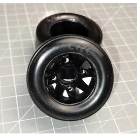 CRC CLN23121 CRC RT-1 Rear Only Rubber Tires Mounted on CRC GTR Wheels (2)