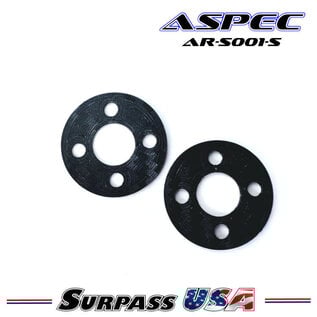 ASPEC Racing AR-S001-S ASPEC Spur Gear Spacer Set 0.5mm & 1mm (3 & 4 Hole Pattern) 4pcs