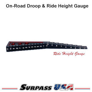Surpass Hobby USA SH-DTEL240111-RED Surpass USA Precision Aluminum On-Road Droop & Ride Height Gauge