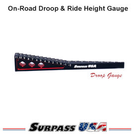 Surpass Hobby USA SH-DTEL240111-RED Surpass USA Precision Aluminum On-Road Droop & Ride Height Gauge