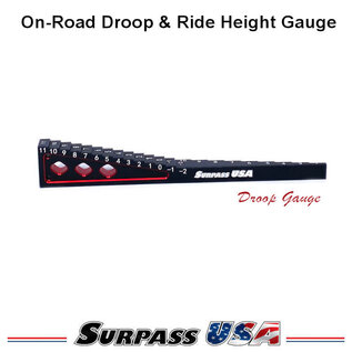 Surpass Hobby USA SH-DTEL240111-RED Surpass USA Precision Aluminum On-Road Droop & Ride Height Gauge