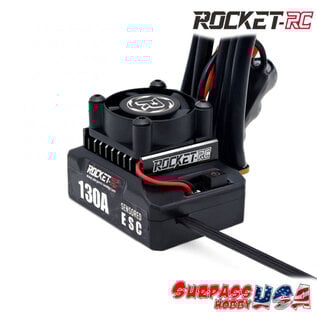 Surpass Hobby USA SP-600001-15 Rocket-RC 1/10 130Amp ESC with XT60 Plug includes Program Card