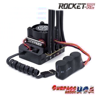 Surpass Hobby USA SP-600001-15 Rocket-RC 1/10 130Amp ESC with XT60 Plug includes Program Card