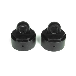 Tekno RC TKR6003  Aluminum Vented Shock Caps Gun Metal Anodized (2)