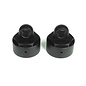 Tekno RC TKR6003  Aluminum Vented Shock Caps Gun Metal Anodized (2)