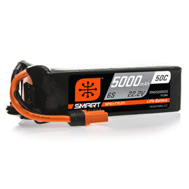 Spektrum SPMX50006S50  22.2V 5000mAh 6S 50C Smart LiPo Battery: IC5