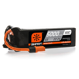 Spektrum SPMX50006S50  22.2V 5000mAh 6S 50C Smart LiPo Battery: IC5