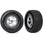 Traxxas TRA10476  Hoosier Mounted Front Tires on Satin Wheels (2) Slash Modified