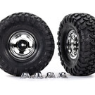 Traxxas TRA8159X  2.2" Slotted Chrome Wheels & Canyon Trail Tires (2)