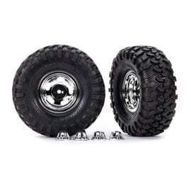 Traxxas TRA8159X  2.2" Slotted Chrome Wheels & Canyon Trail Tires (2)