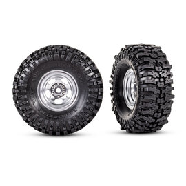 Traxxas TRA9872  Pre-mounted 1" Satin Wheels w/ MT Baja Pro Tires (2)  TRX-4M