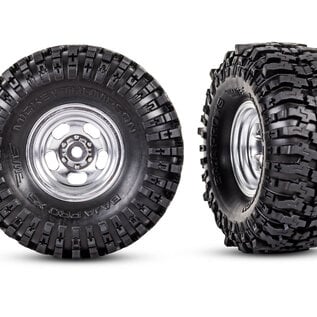 Traxxas TRA9872  Pre-mounted 1" Satin Wheels w/ MT Baja Pro Tires (2)  TRX-4M