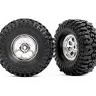 Traxxas TRA9873  Pre-mounted 1" Chrome Wheels w/ MT Baja Pro Tires (2)  TRX-4M