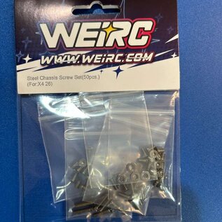 WeiRC WEI-SCS-X426  WeiRC Steel Screw Set for Xray X4 2026 1.2mm Steel Chassis Kit