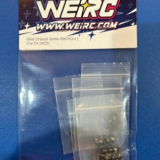 WeiRC WEI-SCSET-X425  WeiRC 1.2mm Steel Chassis w/ Screws Set for Xray X4 2025 (162g)