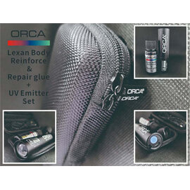 ORCA GU22LB15GSE  ORCA Lexan Body Reinforce/Repair Glue + UV Emitter Set