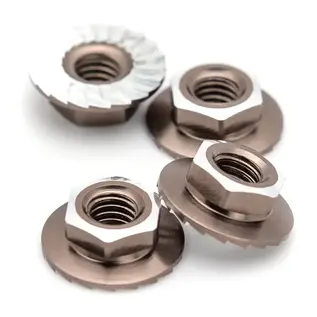 1UP Racing 1UP870901  7075 Lockdown M4 Wheel Nuts Gunmetal