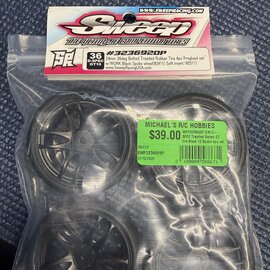 SWEEP SWP3236920P D36 D-SPEC Treaded Belted GT tire Black 12 Spoke 4pc set Pre-glued