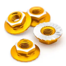 1UP Racing 1UP870701  7075 Lockdown M4 Wheel Nuts Gold