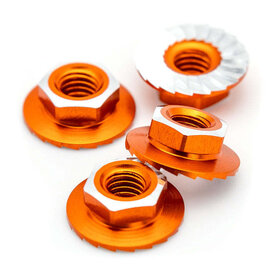 1UP Racing 1UP870601  7075 Lockdown M4 Wheel Nuts Orange