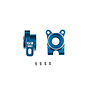 Team Associated ASC92564  B7 FT Alum Rear HRC Hub Set (Blue) (2) (-4mm)
