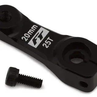 Team Associated ASC81673 Factory Team Aluminum 20mm Servo Horn (Black) (-2mm Offset) (25T-Futaba/ProTek)