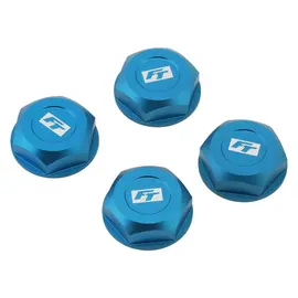 Team Associated ASC81672 Factory Team Aluminum 17mm Capped Wheel Hex Nuts (Blue) (4)