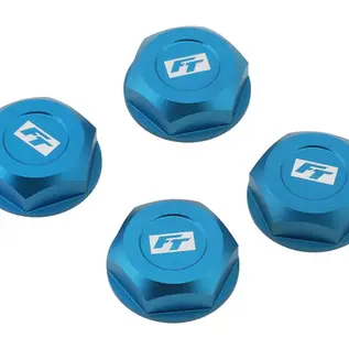 Team Associated ASC81672 Factory Team Aluminum 17mm Capped Wheel Hex Nuts (Blue) (4)