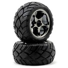 Traxxas TRA2478A 2.2 Anconda Tires on racer Black Chrome Wheels Rear (2)